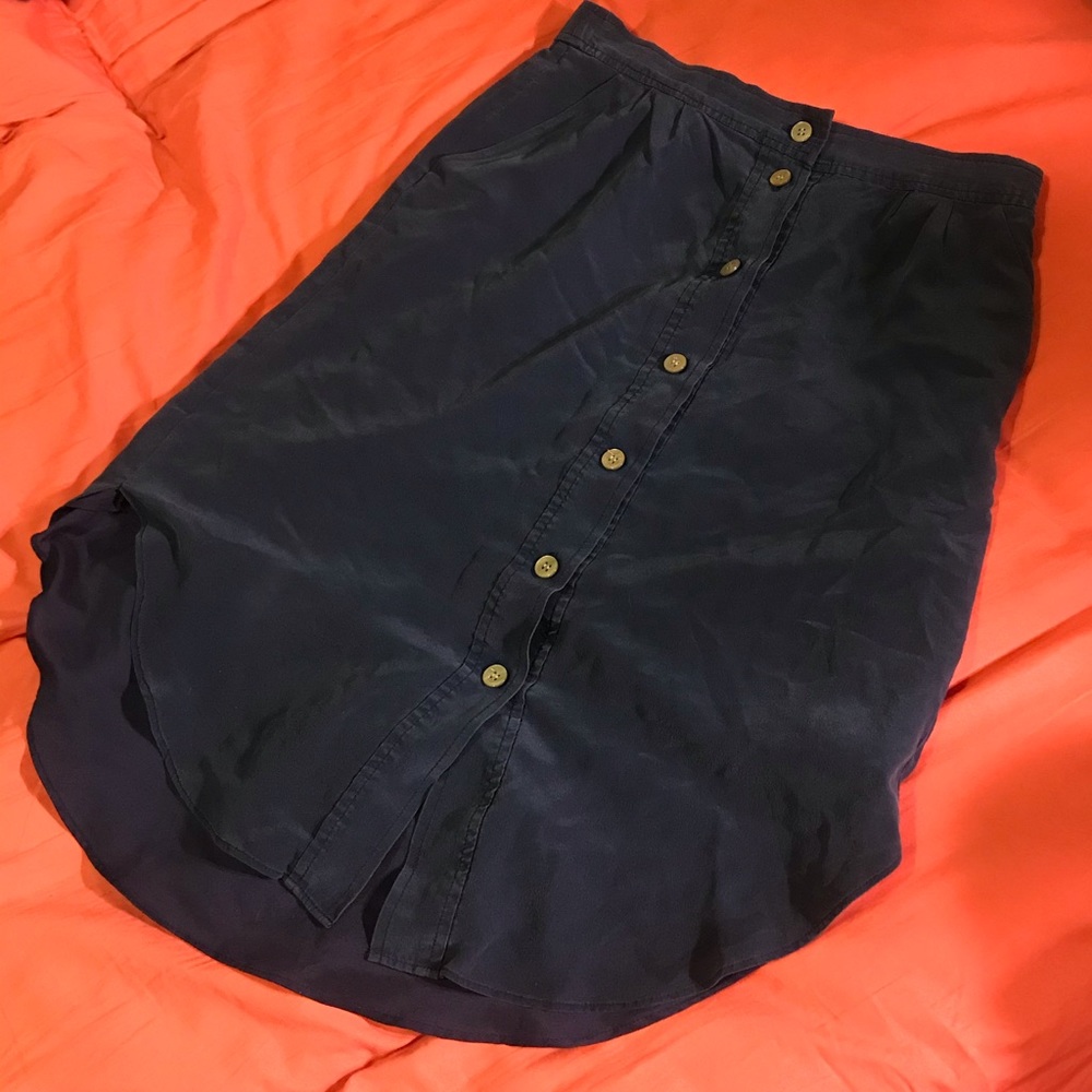 Madewell silk Midi skirt